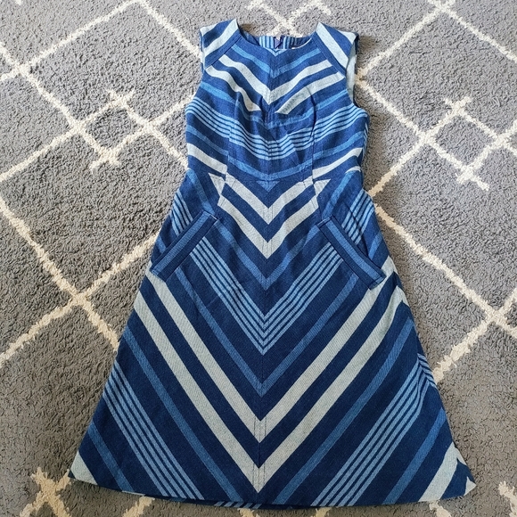 Anthropologie Maeve Antonia chevron dress size 0 - Picture 2 of 4
